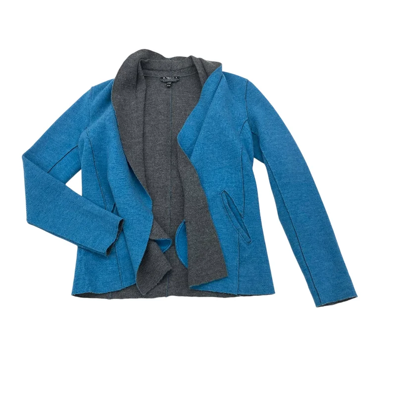 Deal Alert BLUE & GREY CARDIGAN by EILEEN FISHER Size:PETITE   S