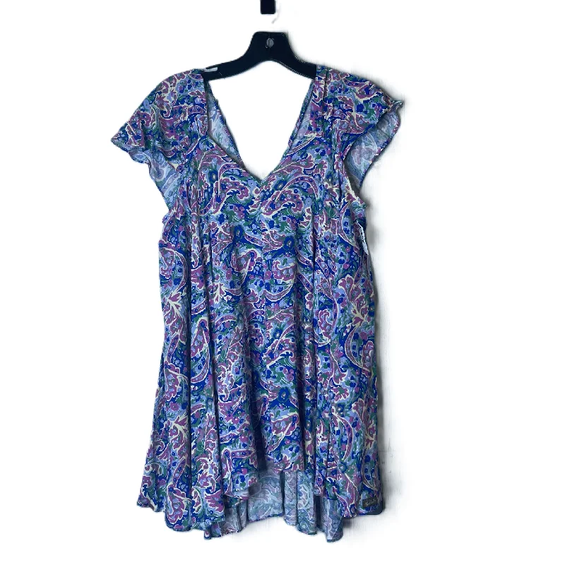 Clearance Event Blue & Purple Top Sleeveless By Matilda Jane, Size: M