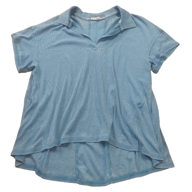 Don’t Miss Out Blue Top Short Sleeve Jane And Delancey, Size S