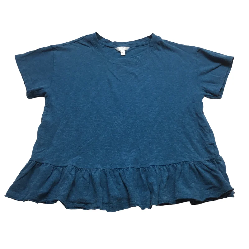 Deep Discounts Blue Top Short Sleeve Time And Tru, Size L