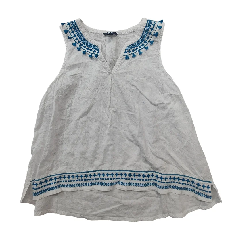 Final Sale Blue & White Top Sleeveless Hatley, Size Xl