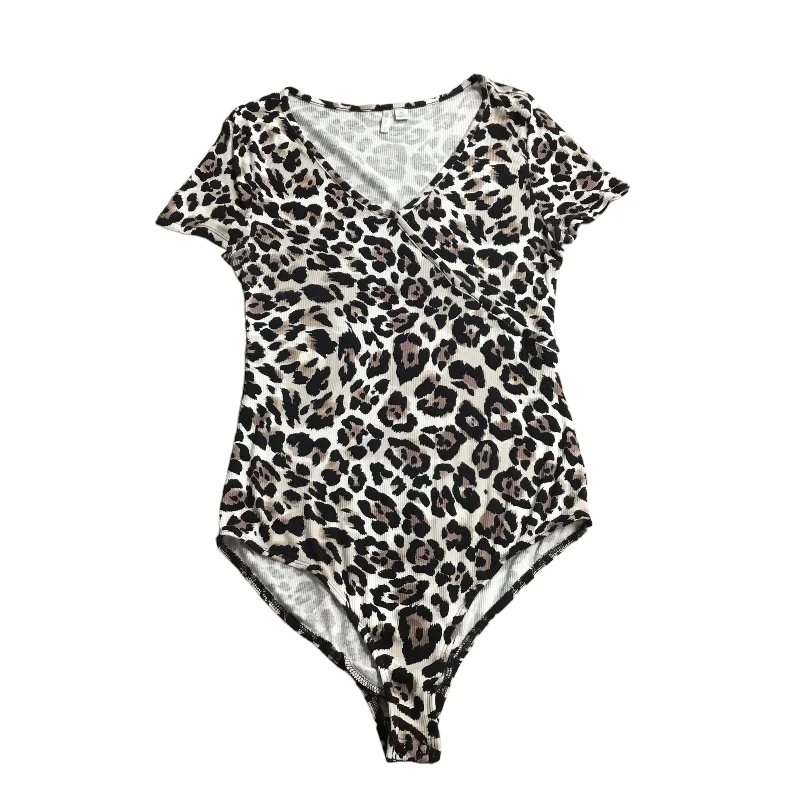 Deal Dash Bodysuit By Cato In Animal Print, Size: M