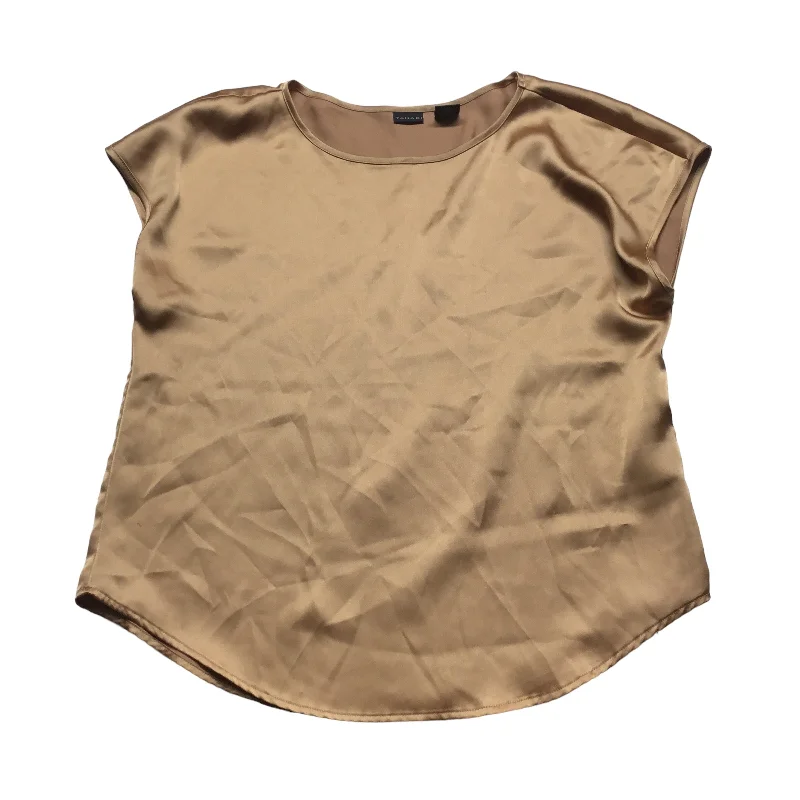 Discount Days Brown Top Short Sleeve Tahari By Arthur Levine, Size M