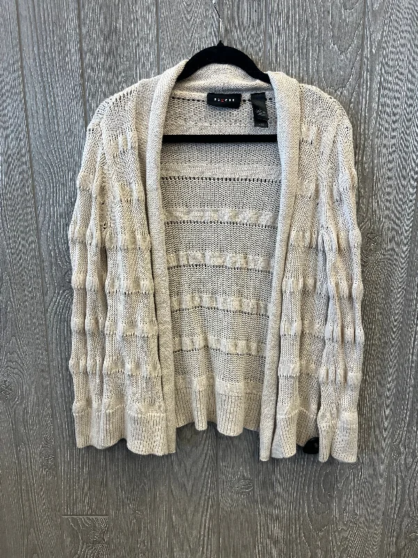 Bargain Bin Cardigan By Axcess In Beige, Size: M