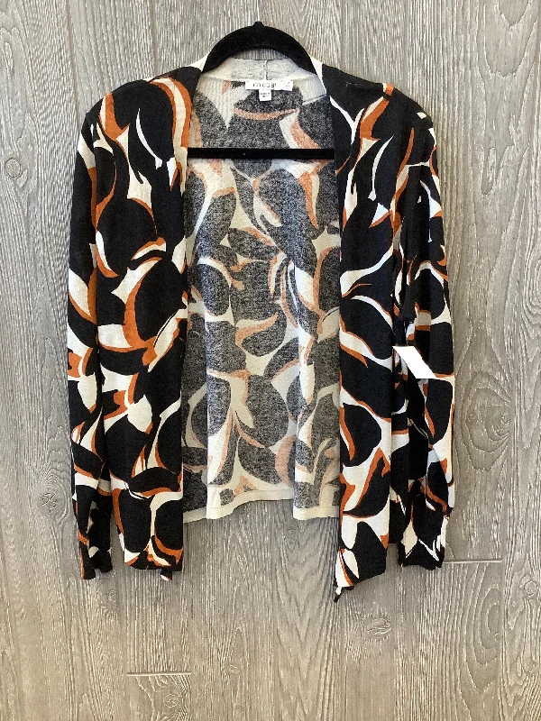 Low Prices Cardigan By Chicos In Black & Gold, Size: L