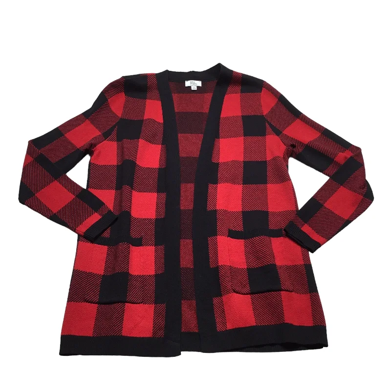 Special Discount Cardigan By Kim Rogers In Black & Red, Size: Petite  M