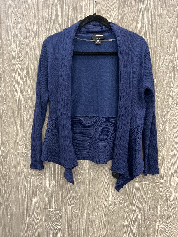 Exclusive Preview Cardigan By Liz Claiborne In Navy, Size: Mp