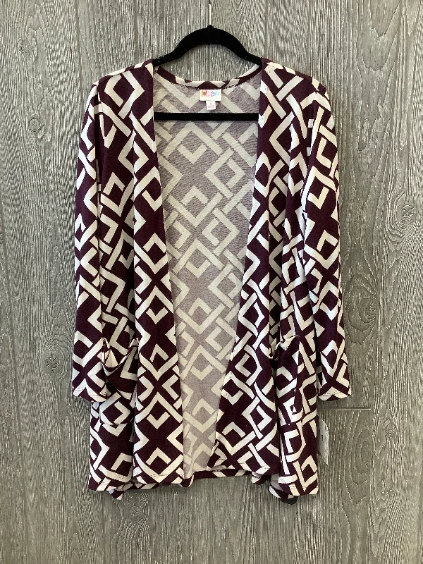 Price Slash Cardigan By Lularoe In Purple, Size: M