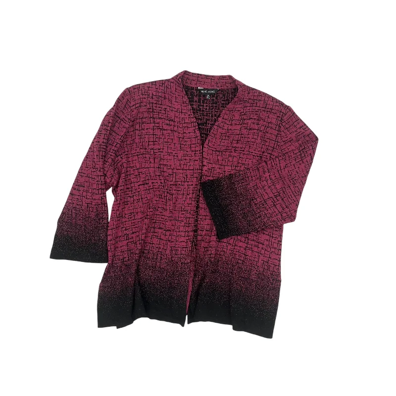 Discount Days Cardigan By Ming Wang In Black & Purple, Size:3X