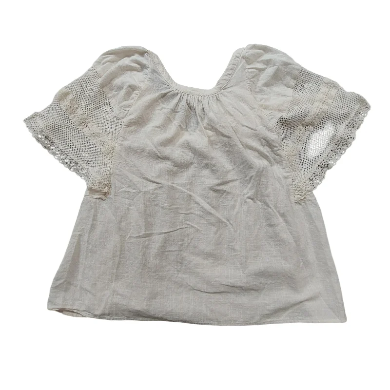 Exclusive Savings Cream Top Short Sleeve Old Navy, Size L