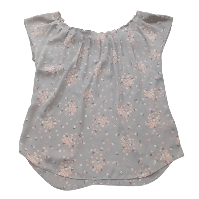 Final Markdown Floral Print Top Short Sleeve Lc Lauren Conrad, Size S