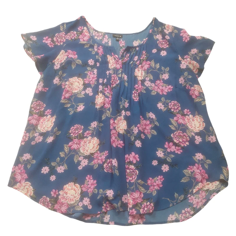 Members Only Floral Print Top Short Sleeve Torrid, Size L