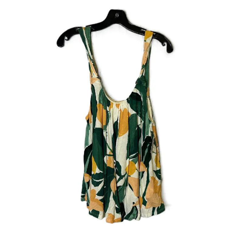 Stock Clearance Green & Orange Top Sleeveless By Anthropologie, Size: M