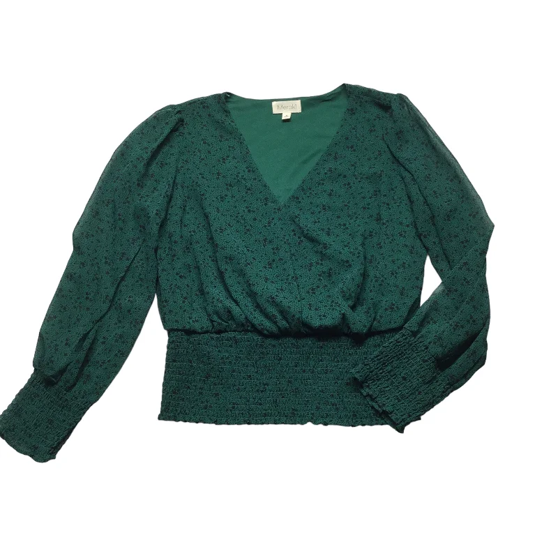 The Best Prices Green Top Long Sleeve Meraki, Size M