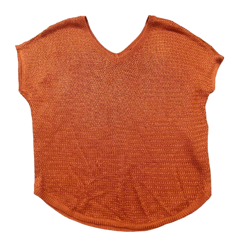 Big Savings Orange Sweater Short Sleeve White House Black Market, Size M