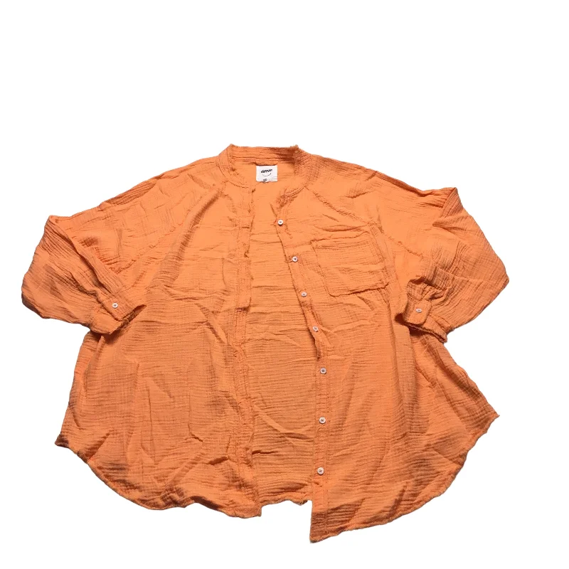 Instant Savings Orange Top Long Sleeve Aerie, Size M