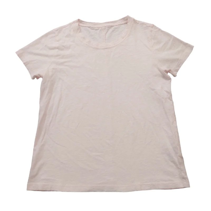 Best Bargains Pink Top Short Sleeve Basic J. Crew, Size M