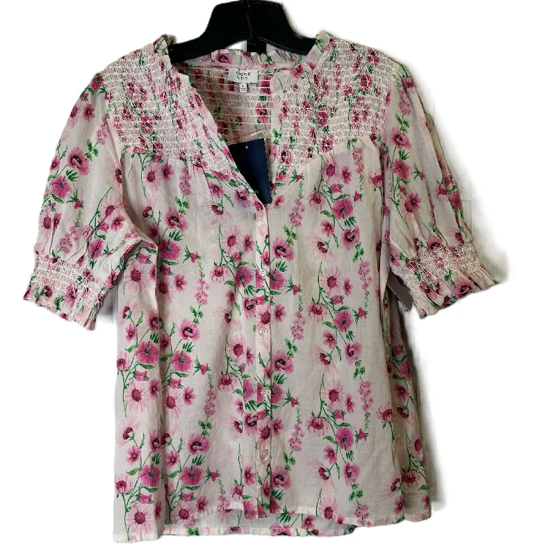 Weekend Deal Pink Top Short Sleeve By Crown And Ivy, Size: L