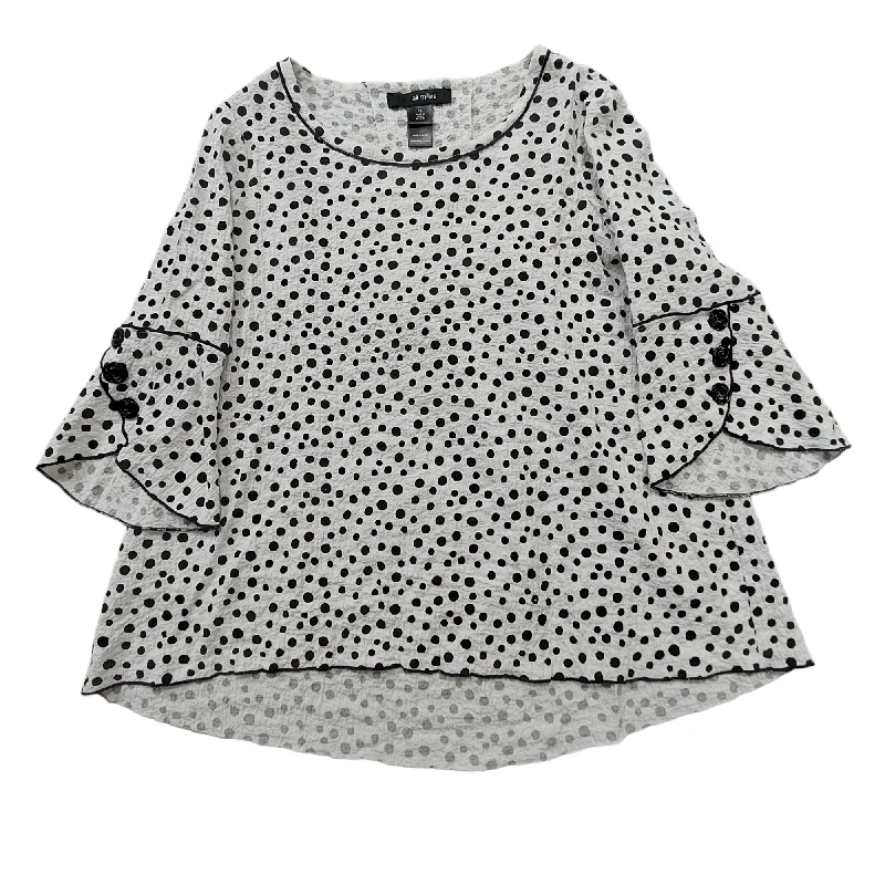 Epic Deals Polkadot Top 3/4 Sleeve Ali Miles, Size Petite   Small