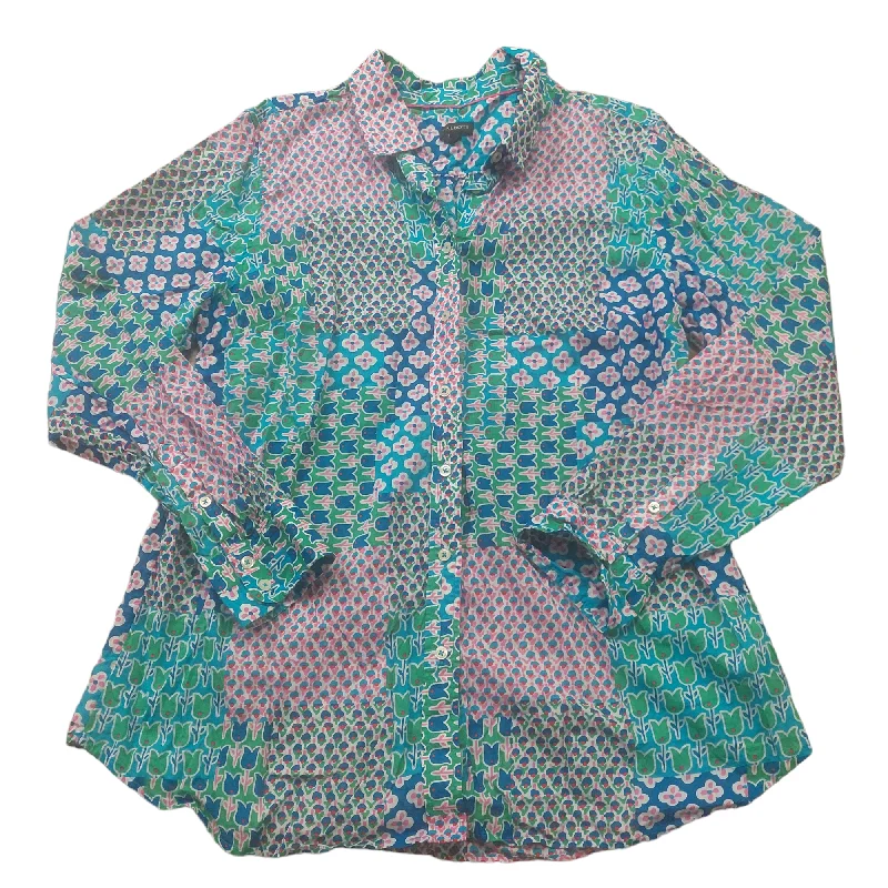 Daily Specials Print Top Long Sleeve Talbots, Size L