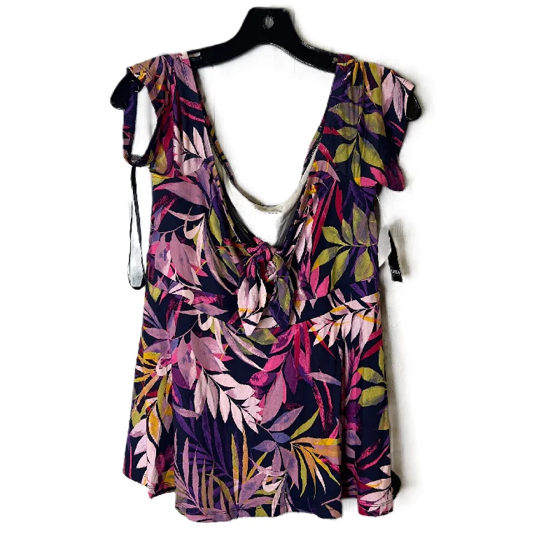 Deal of the Day Purple Top Short Sleeve By Torrid, Size: L