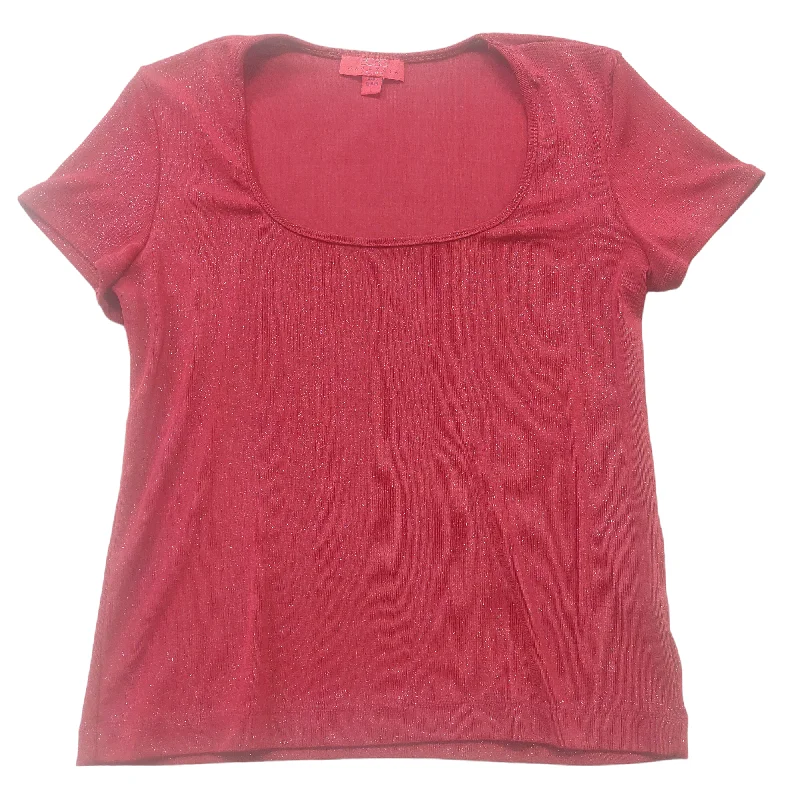 Price Cut Red Top Short Sleeve Bcbg, Size L