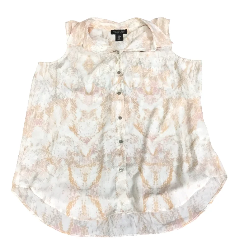 Deal Explosion Snakeskin Print Top Sleeveless Rachel Zoe, Size M