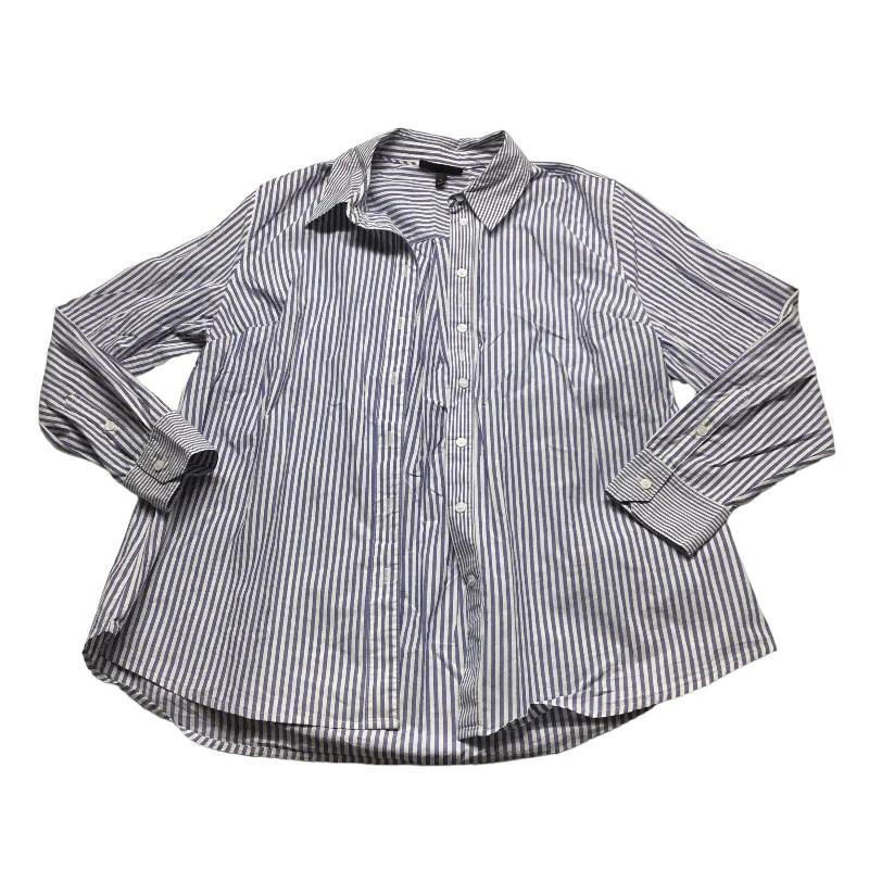Time-Limited Offer Striped Pattern Top Long Sleeve Lane Bryant, Size 18