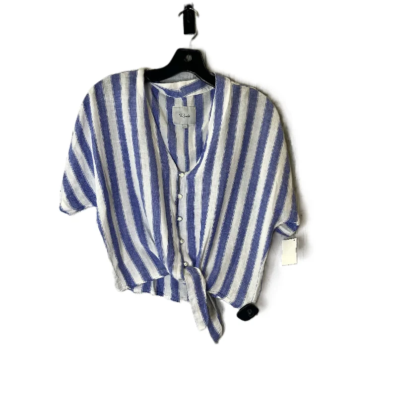 Deal Explosion Striped Pattern Top Short Sleeve By Rails, Size: S