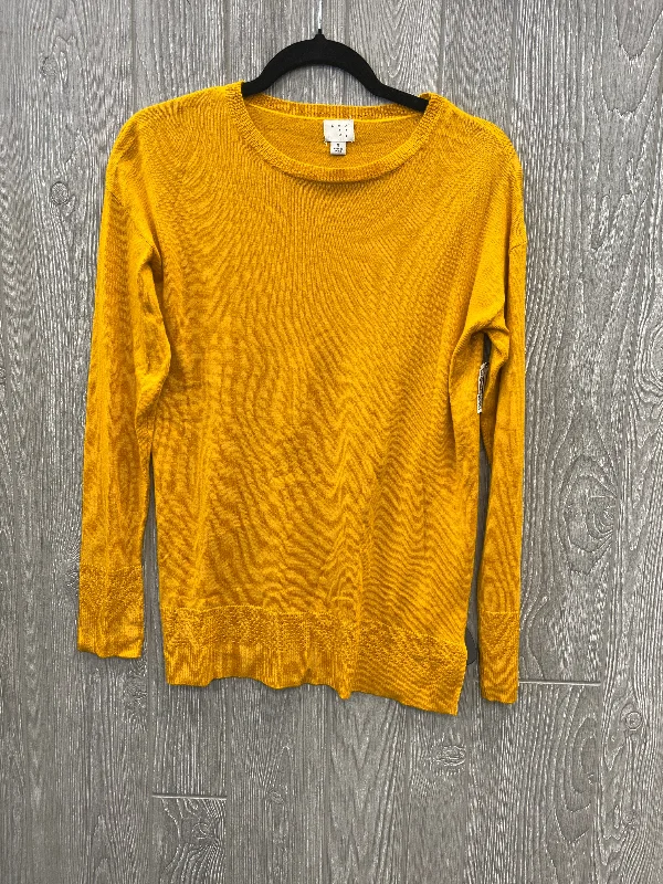 Closeout Sale Sweater By A New Day In Yellow, Size: S