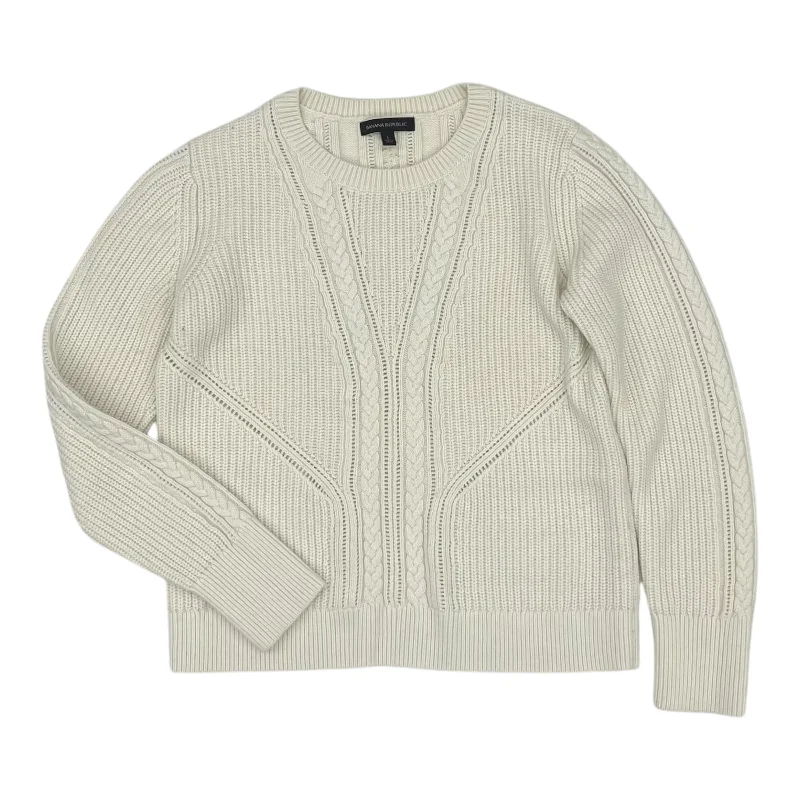 Stock Up and Save Sweater By Banana Republic In Cream, Size:L