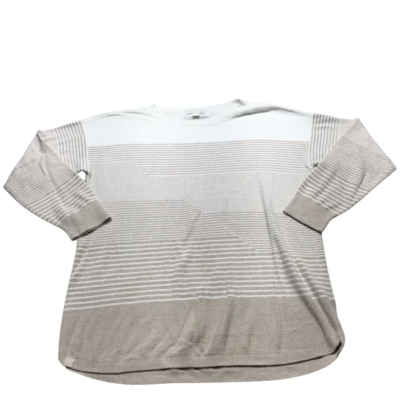 Stock Clearance Sweater By Barefoot Dreams In Pink & White, Size: L