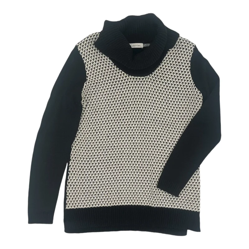 Big Discounts Sweater By Calvin Klein In Black & Tan, Size:M