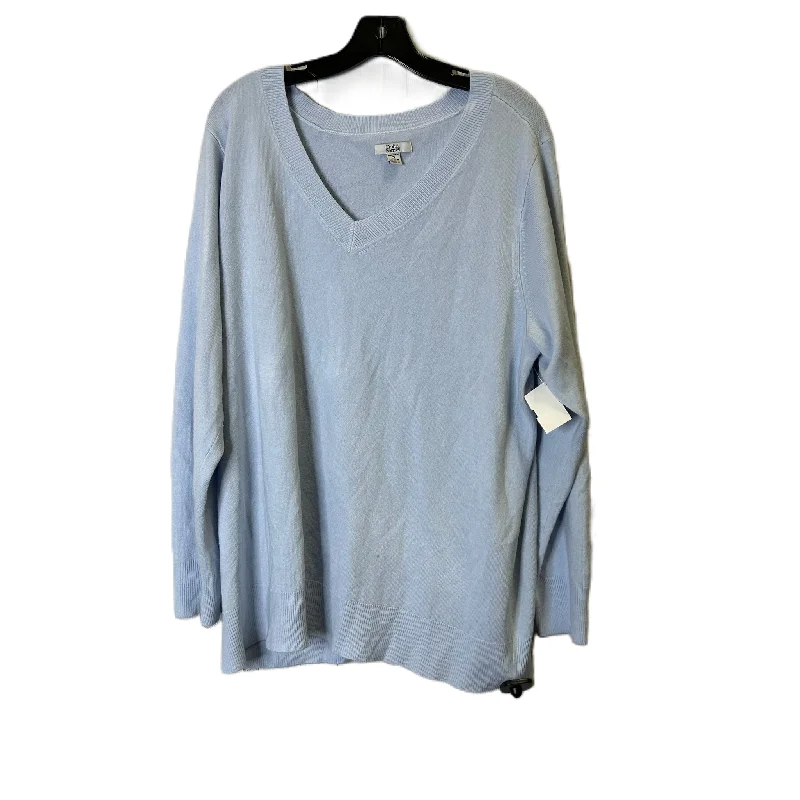 Savings Galore Sweater By Croft And Barrow In Blue, Size: 2x