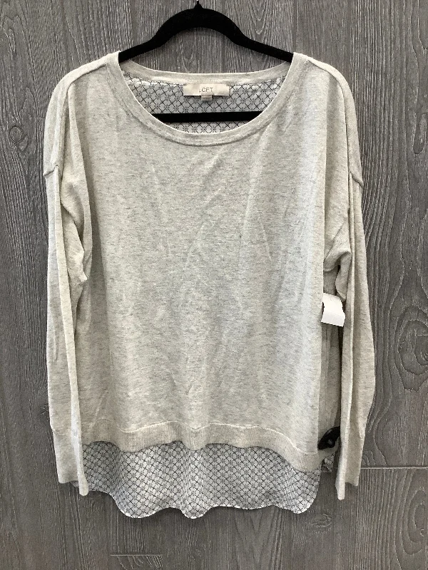 Deal Zone Sweater By Loft In Grey, Size: Xl