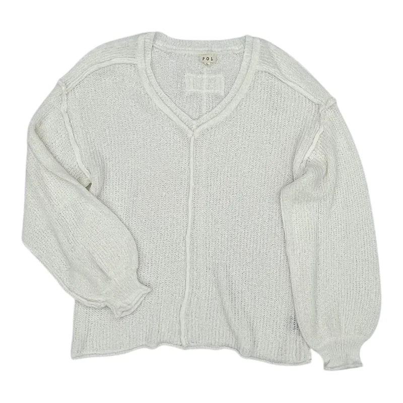 Clearance Sale Sweater By Pol In White, Size:L
