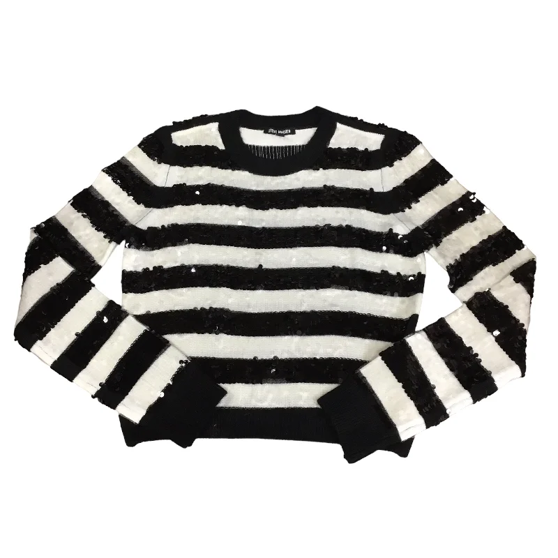 Act Fast Sweater By Steve Madden In Black & White, Size: L