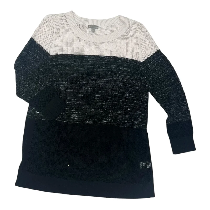 Limited Availability Sweater By Talbots In Black & White, Size:Sp