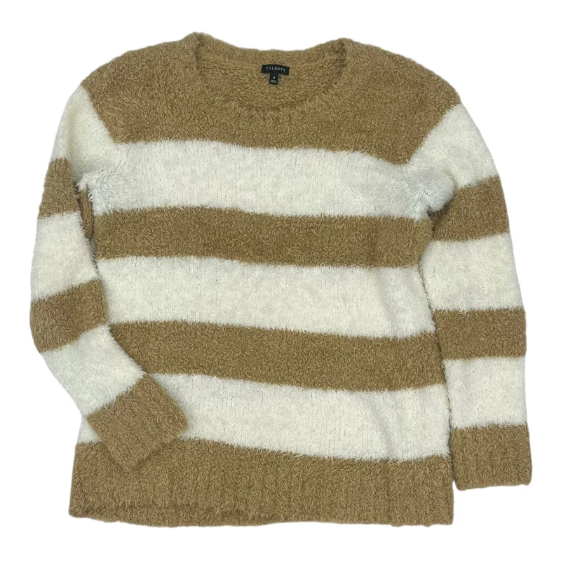 Limited Edition Sweater By Talbots In Cream & Tan, Size:M