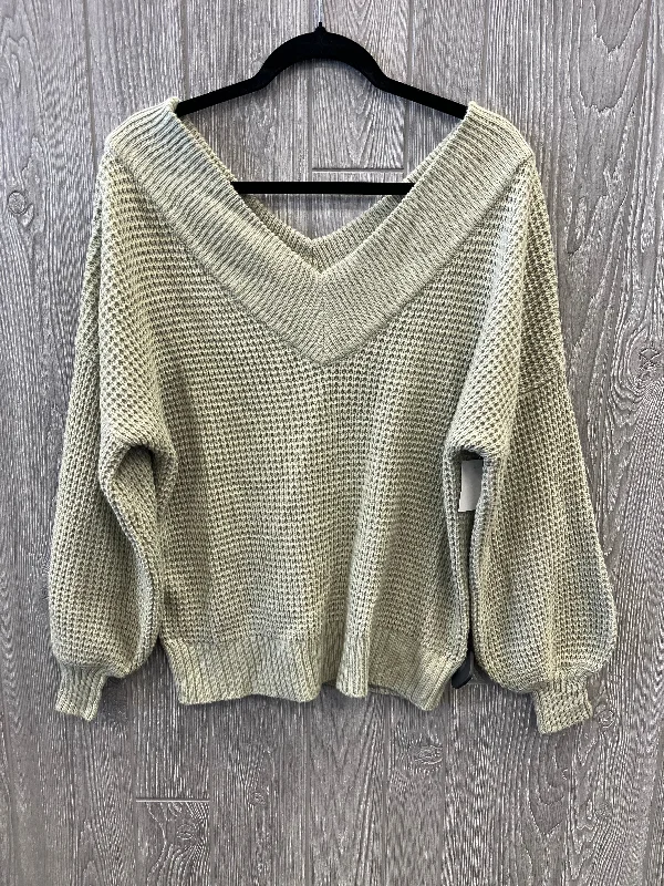 Hot Deal Sweater By Zenana Outfitters In Green, Size: S