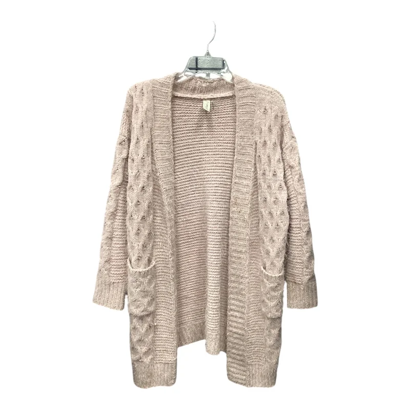 Closeout Sweater Cardigan By Allison Joy In Mauve, Size: M
