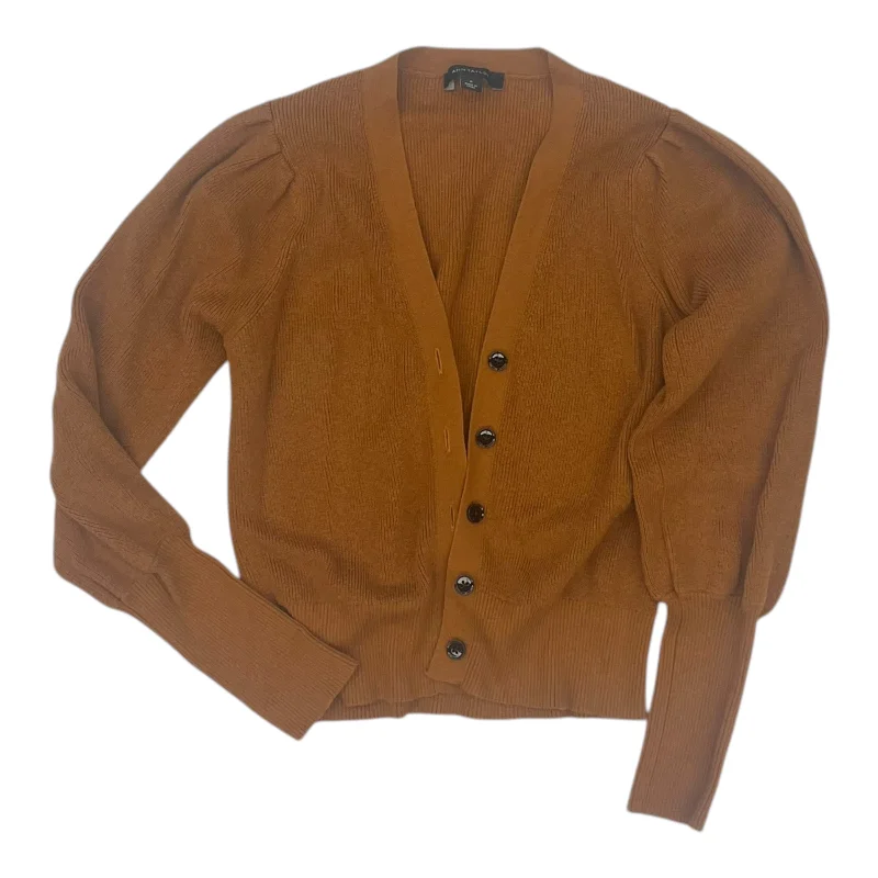 Closeout Sale Sweater Cardigan By Ann Taylor In Brown, Size:M