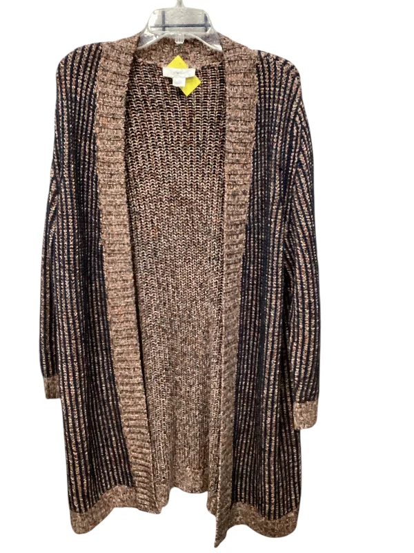 Markdown Madness Sweater Cardigan By Cj Banks In Brown, Size: 1x