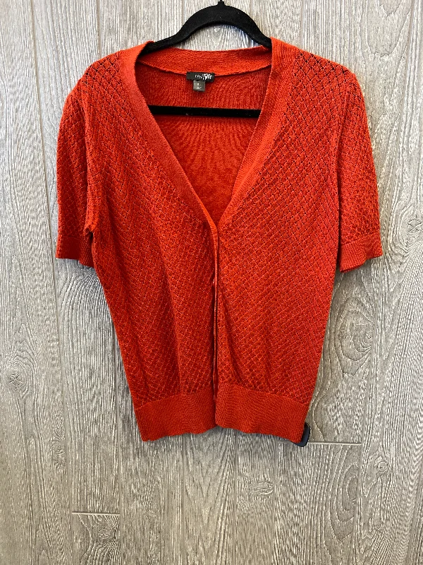 Super Deal Sweater Cardigan By East 5th In Orange, Size: Xl