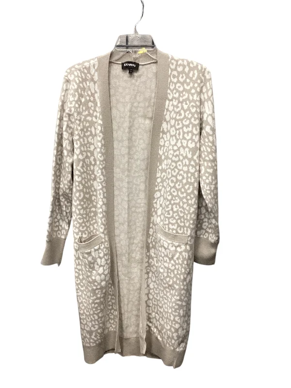 Members Only Sweater Cardigan By Express In Animal Print, Size: S