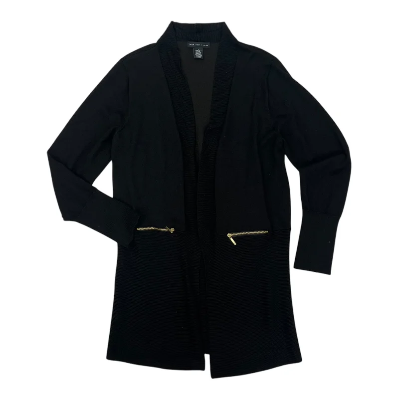 Take Advantage Sweater Cardigan By Joan Vass In Black, Size:L