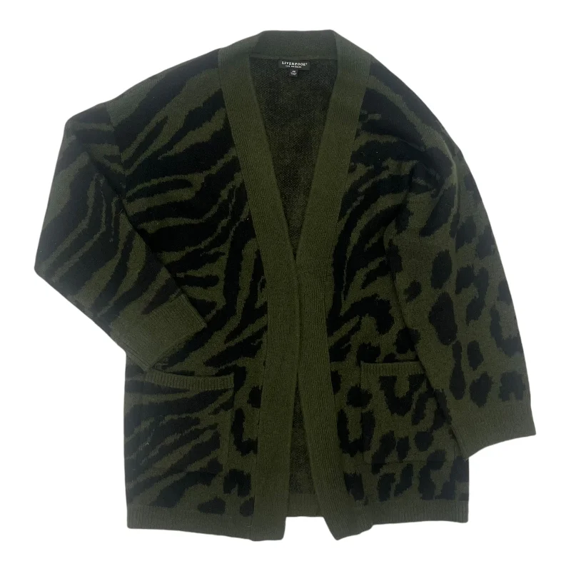 Big Savings Sweater Cardigan By Liverpool In Green, Size:Xs