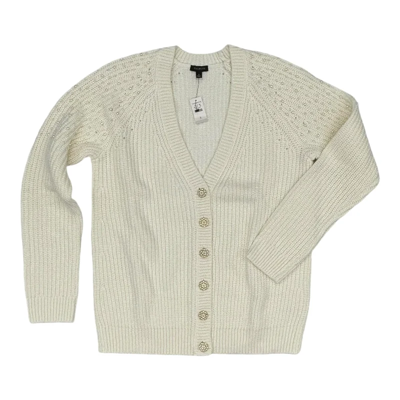 Value Deals Sweater Cardigan By Talbots In Cream, Size:S