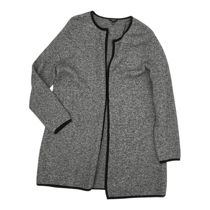 Best Bargains Sweater Cardigan By Talbots In Grey, Size:Lp