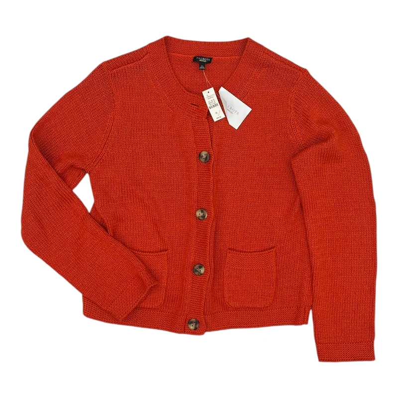 Price Drop Alert Sweater Cardigan By Talbots In Orange, Size:Xl